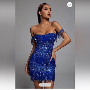 Bella Barnett Avery Dress in Blue - Small